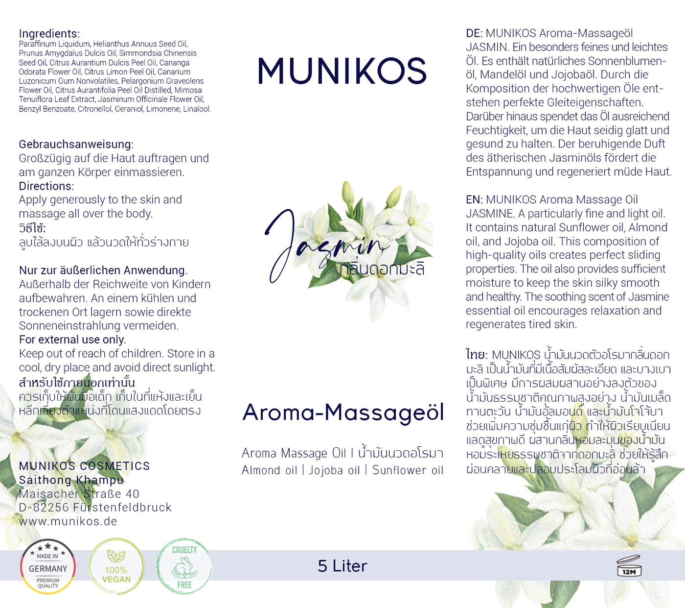 Aroma-Massageöl JASMIN